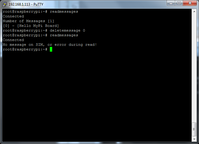 MyPi Industrial Raspberry Pi SMS Demo Step 4