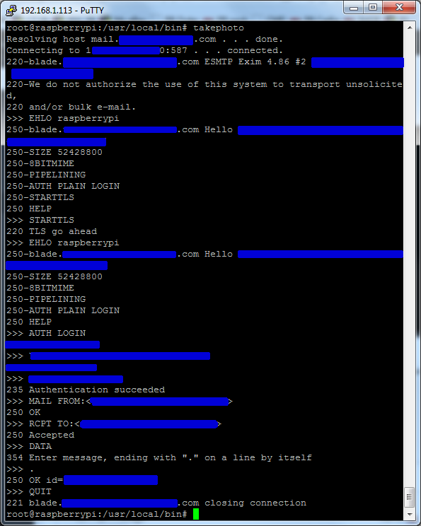 MyPi Industrial Raspberry Pi Command Line SMS Control Example Step 4