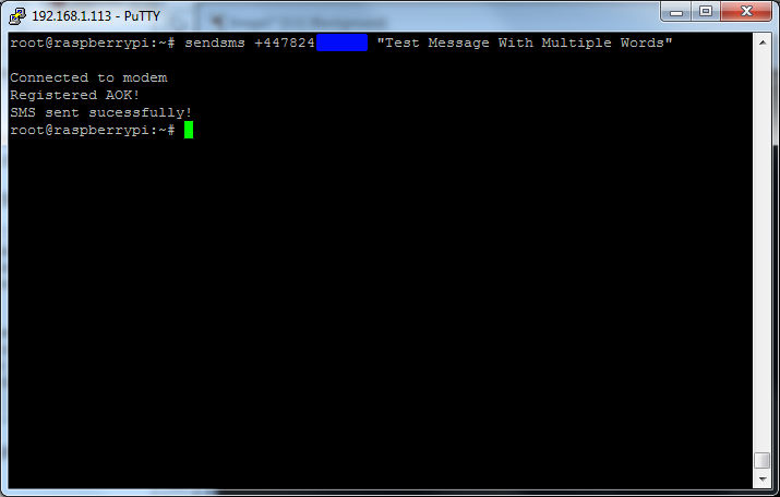 MyPi Industrial Raspberry Pi Command Line SMS Control Example Step 2