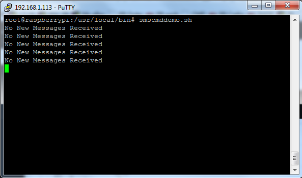 MyPi Industrial Raspberry Pi Command Line SMS Control Example Step 6