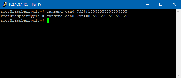 Can-FD message test raspberry pi