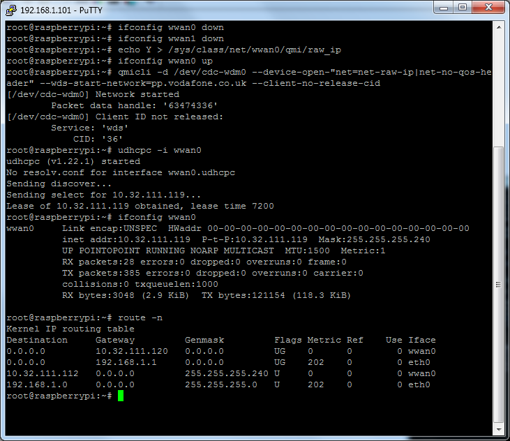 MyPi Industrial Raspberry Pi Sierra Wireless MC7304 3G Modem QMI Internet Connection Configuration Step 4