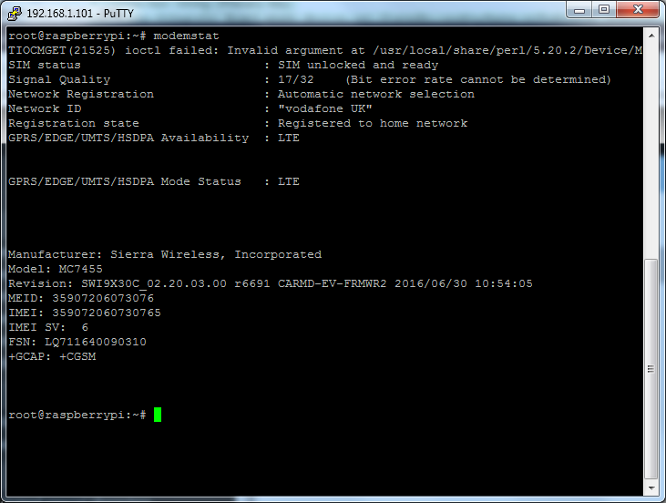 MyPi Industrial Raspberry Pi Sierra Wireless MC7455 4G Modem QMI Internet Connection Configuration Step 3