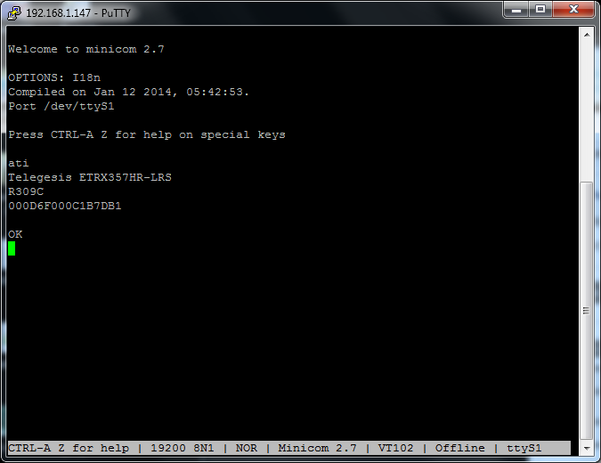 Minicom-Telegesis-ETRX357HR-LRS-Zigbee-Terminal