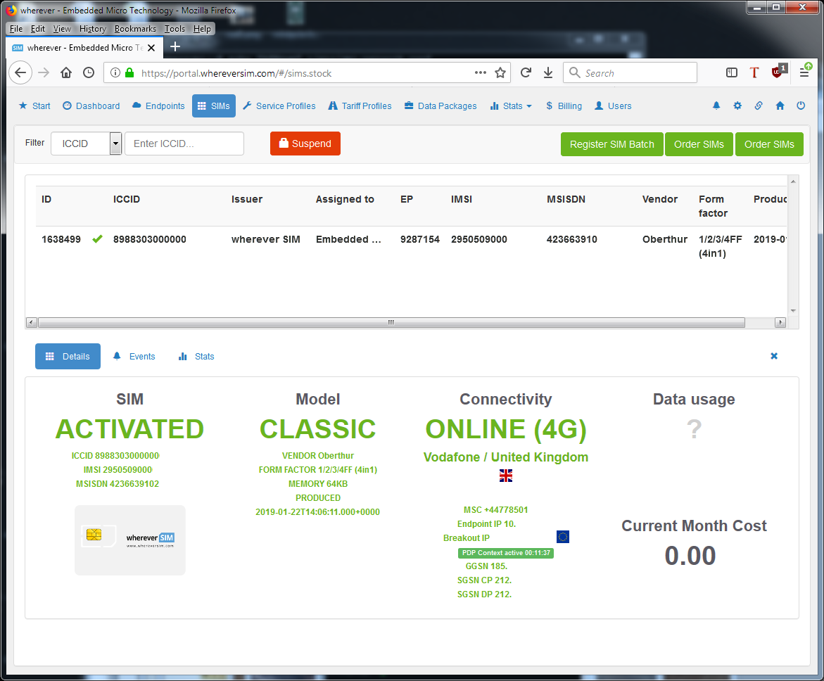 iot-sim-wherever-sim-dashboard-online-status