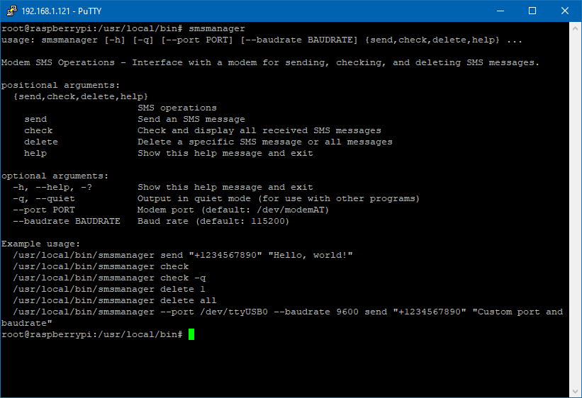 SMS Manager For use with mPCIe Modems running on raspberry pi