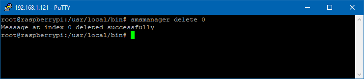 Delete SMS message on a Raspberry Pi mPCIE Modem 1