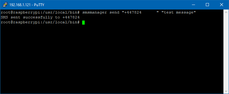 Send an SMS message on a Raspberry Pi mPCIE Modem