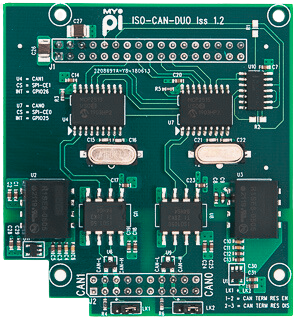 Isolated Dual CAN-Bus Industrial Raspberry Pi IO Card